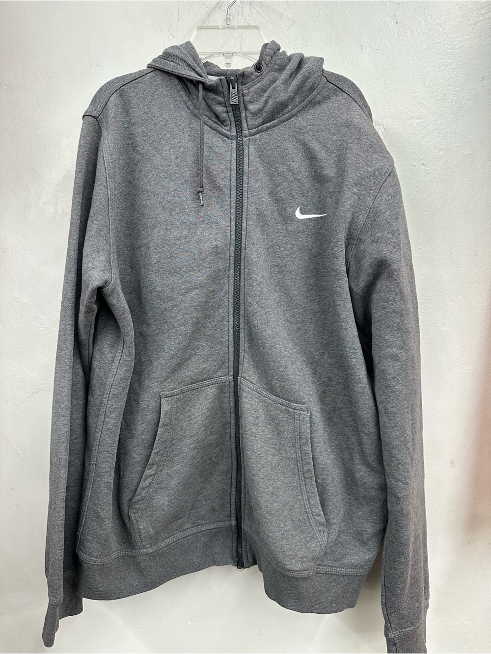 Nike Men's Full-Zip Hooded Sweatshirt - Gray size large